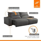 Sofá Retrátil E Reclinável Com Catraca Blindada 250cm Palermo