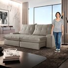 Sofá Retrátil E Reclinável Com Catraca Blindada 250cm Porto N