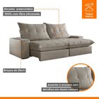 Sofá Retrátil E Reclinável Com Catraca Blindada 250cm Porto N