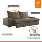 Sofá Retrátil E Reclinável Com Catraca Blindada 250cm Porto V