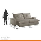 Sofá Retrátil E Reclinável Com Catraca Blindada 280cm Mônaco