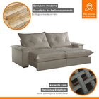 Sofá Retrátil E Reclinável Com Catraca Blindada 280cm Mônaco