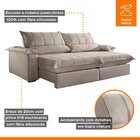 Sofá Retrátil E Reclinável Com Catraca Blindada 280cm Porto B