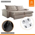 Sofá Retrátil E Reclinável Com Catraca Blindada 280cm Porto B