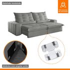 Sofá Retrátil E Reclinável Com Catraca Blindada 290cm Dubai V