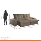 Sofá Retrátil E Reclinável Com Catraca Blindada 290cm Dubai V