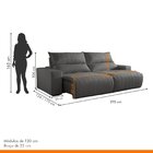 Sofá Retrátil E Reclinável Com Catraca Blindada 290cm Palermo