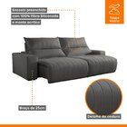 Sofá Retrátil E Reclinável Com Catraca Blindada 290cm Palermo