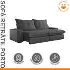 Sofá Retrátil E Reclinável Com Catraca Blindada 290cm Porto V