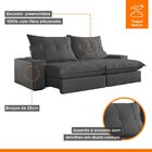 Sofá Retrátil E Reclinável Com Catraca Blindada 290cm Porto V