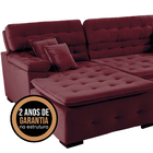 Sofá Retrátil E Reclinável Com Chaise Orlando 2.20x2.10m- Sof