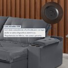 Sofá Retrátil E Reclinável Com Entrada Usb E Porta Copos 230c