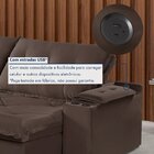 Sofá Retrátil E Reclinável Com Entrada Usb E Porta Copos 250c