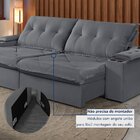 Sofá Retrátil E Reclinável Com Entrada Usb E Porta Copos 250c