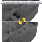 Sofá Retrátil E Reclinável Com Entrada Usb E Porta Copos 250c