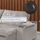 Sofá Retrátil E Reclinável Com Entrada Usb E Porta Copos 290c