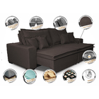 Sofa Retrátil E Reclinável Com Molas Cama Inbox Premium 2,72m