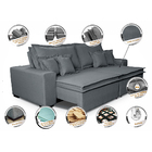 Sofa Retrátil E Reclinável Com Molas Cama Inbox Premium 2,72m