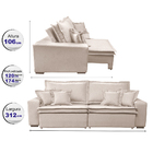 Sofa Retrátil E Reclinável Com Molas Cama Inbox Premium 3,12m