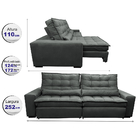 Sofá Retrátil E Reclinável Com Molas Ensacadas Cama Inbox Gol