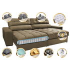 Sofá Retrátil E Reclinável Com Molas Ensacadas Cama Inbox Mas