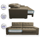 Sofá Retrátil E Reclinável Com Molas Ensacadas Cama Inbox Mas