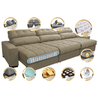 Sofá Retrátil E Reclinável Com Molas Ensacadas Cama Inbox Mas