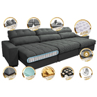 Sofá Retrátil E Reclinável Com Molas Ensacadas Cama Inbox Mas