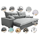 Sofá Retrátil E Reclinável Com Molas Ensacadas Cama Inbox Pri