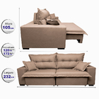 Sofá Retrátil E Reclinável Com Molas Ensacadas Cama Inbox Pri