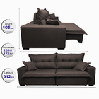 Sofá Retrátil E Reclinável Com Molas Ensacadas Cama Inbox Pri