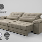 Sofá Retrátil E Reclinável Com Molas Ensacadas E Carregador U