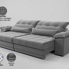 Sofá Retrátil E Reclinável Com Molas Ensacadas E Carregador U