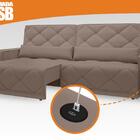 Sofá Retrátil E Reclinável Com Usb Malibu 2,00m Velosuede Mar