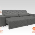 Sofá Retrátil E Reclinável Com Usb Malibu 2,30m Velosuede Gra