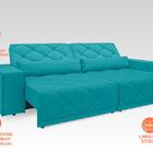 Sofá Retrátil E Reclinável Com Usb Malibu 2,30m Velosuede Tur