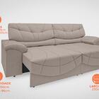 Sofá Retrátil E Reclinável Com Usb Smile 2,30m Velosuede Bege