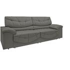 Sofá Retrátil E Reclinável Com Usb Smile 2,30m Velosuede Cinz