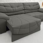 Sofá Retrátil E Reclinável Com Usb Smile 2,30m Velosuede Cinz