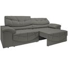 Sofá Retrátil E Reclinável Com Usb Smile 2,30m Velosuede Cinz