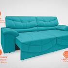 Sofá Retrátil E Reclinável Com Usb Smile 2,50m Velosuede Turq