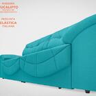 Sofá Retrátil E Reclinável Com Usb Smile 2,50m Velosuede Turq