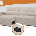 Sofá Retrátil E Reclinável Com Usb Tripoli 2,30m Velosuede Ar