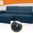 Sofá Retrátil E Reclinável Com Usb Tripoli 2,30m Velosuede Pe