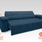 Sofá Retrátil E Reclinável Com Usb Tripoli 2,30m Velosuede Pe