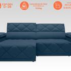 Sofá Retrátil E Reclinável Com Usb Tripoli 2,30m Velosuede Pe