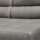 Sofá Retrátil E Reclinável De Couro Atami 2,30 M Cement Grey