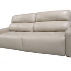 Sofá Retrátil E Reclinável De Couro Atami 2,50 M Taupe - Memp