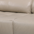 Sofá Retrátil E Reclinável De Couro Atami 2,50 M Taupe - Memp