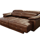 Sofá Retrátil E Reclinável De Couro Filipinas 2,40 M Soft Tab